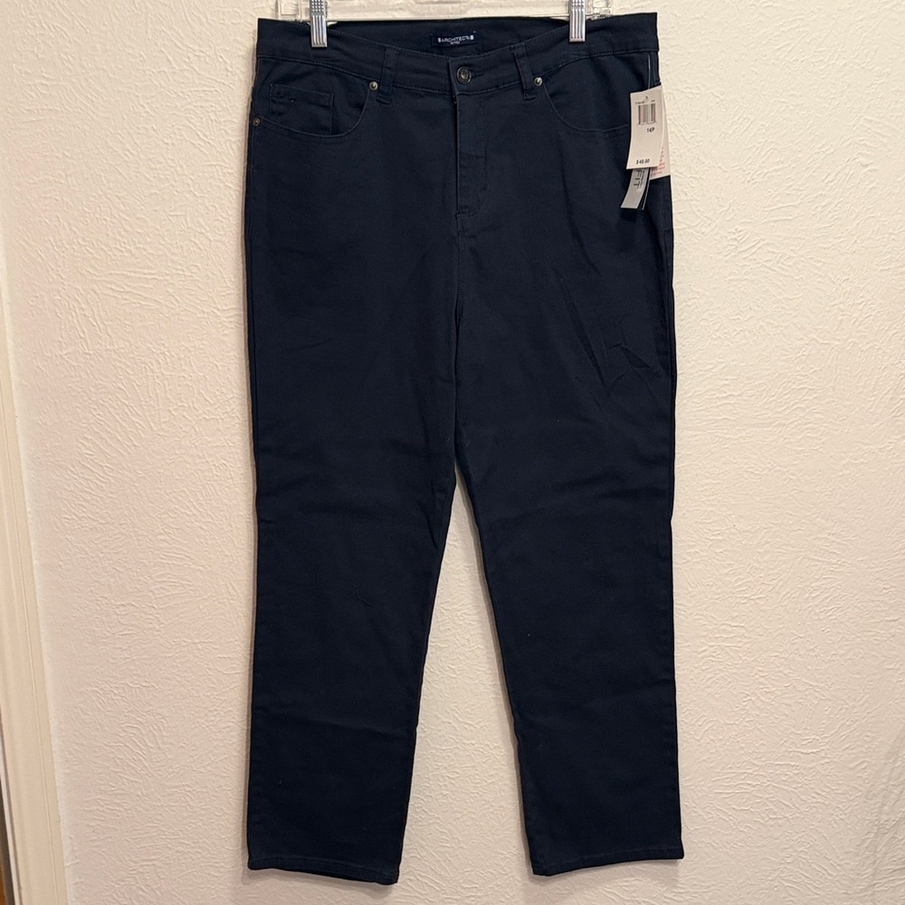 👜👜👜BOGOHO👜👜👜Comfy Dark Navy Straight-Leg Trousers-14P